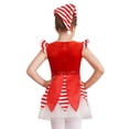 thumbnail image 4 of Zaldita Kids Girls Christmas Santa Claus Dress Xmas Elf Outfit Velvet Dance Tutu Dress Fancy Dress Up Red 14, 4 of 7