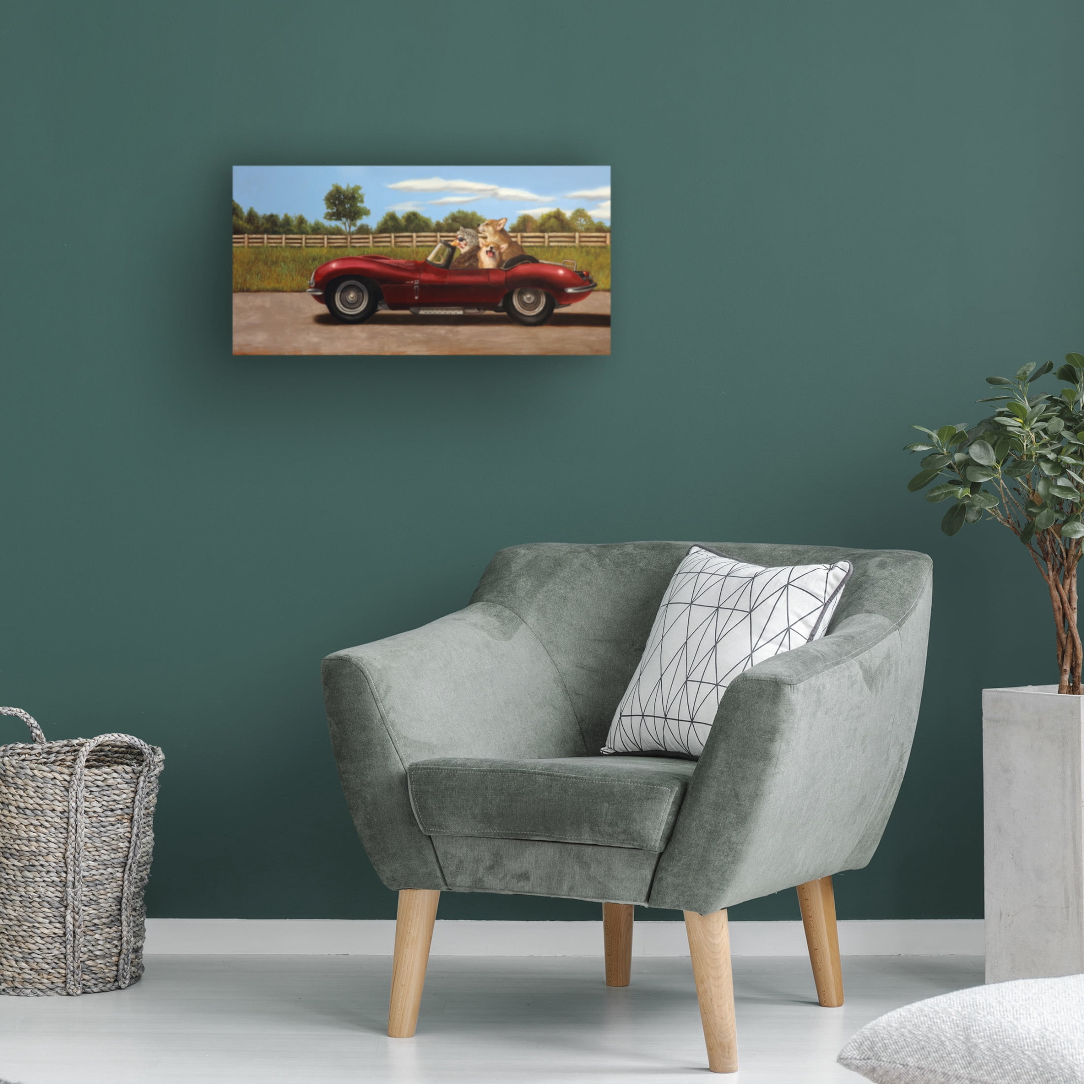 Canvas Wall Art - Lucia Heffernan 'Country Drive' Wall Art for Living Room, Bedroom, or Office Décor by Trademark Fine Art - 47 x 24 Inches