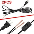 thumbnail image 5 of 2-Piece 6 Feet Black Light Cord, Lamp Power Cord with On/Off Switch Button and Plug, There  Only One Plug and Need to Be Wired,Stripped End Can Be Used for Wiring DX-2P$$Tools & Hardware Other, 5 of 8