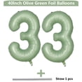 thumbnail image 2 of Globo LVMOQIQIU, 40 cm, verde, número 33, para decoración de fiestas, 2 of 6