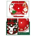 thumbnail image 4 of Christmas Tree Skirt Carpet Floor Mat Outdoor Blanket Xmas Floor Mat Cover Home New Year Decoration, D, 4 of 5