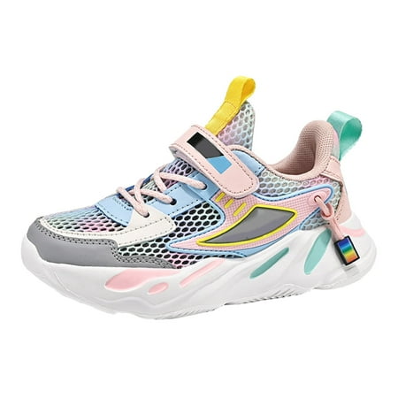 Quealent Kids Shoes Toddler Boys Girls Lightweight Mesh Breathable Adorable Running Sneakers for Toddler and Little Kid (Light Pink 6 Years)