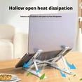 thumbnail image 3 of Adjustable Laptop Stand - Foldable Riser for 17.3/17/15/13/10-inch Notebooks, Minimalist Design, Heat Dissipation, Portable ABS Stand, 3 of 8