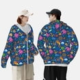 thumbnail image 4 of Fotbe Sea Fish Chaqueta con Protección Solar UPF 50+ para Hombre y Mujer, Camisa con Capucha y Bolsillos-Large, 4 of 7