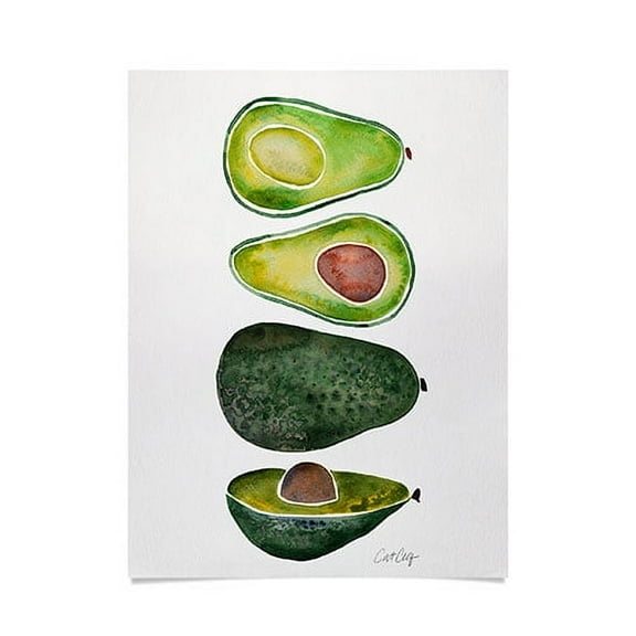 Society6 Avocado Slices by Cat Coquillette Art Print