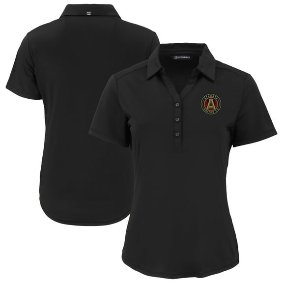 Women's Cutter & Buck  Black Atlanta United FC Forge Eco Stretch Recycled Polo