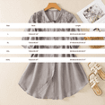 thumbnail image 3 of Vinsonshop Linen Shirts for Women Short Sleeve Shirts Tunics for Women Boho Peasant Summer Boho Women Short Sleeve Tunic Blouse Gauze Shirts Going Out Outfits for Women (L-3XL), 3 of 3