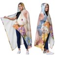 thumbnail image 2 of Cozy Plush Cute Teddy Bear Wearable Blanket Hoodies for Office Home Colorful Flowers Teddy Bears Hooded Blankets for Women Men Adults Teddy Bear Lovers Decor Birthday Gifts 50×60 Inch, 2 of 5