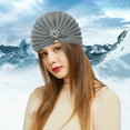 thumbnail image 4 of Herrnalise Women's round bead accessories hat woolen hat knitted hat bohemian toe cap, 4 of 5