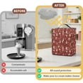 thumbnail image 4 of ZIATUBLES Christmas Ice Cream Machine Dust Cover, Stain Resistant Polyester Soft Drink Maker Decor Cover Compatible with Ninja NC501/NC301/NC299amz Model, Santa Claus Snowman Red Print, 4 of 6