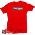 thumbnail image 2 of Shirt to Match Jordan 3 Red Cement 2020 Match Sneaker Tees, 100% Cotton Crew Neck T-Shirt with Short Sleeve, 2 of 7