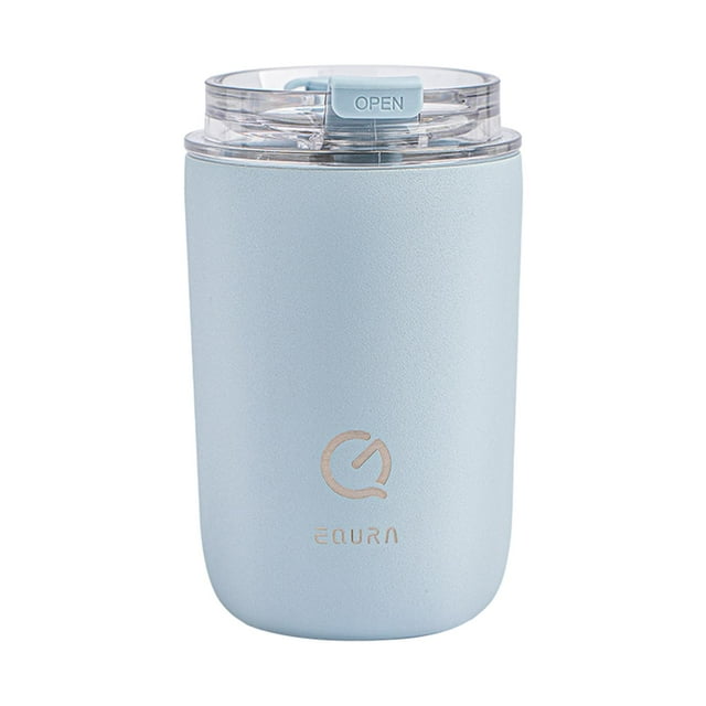 Taza térmica para agua, té, bebidas, bebidas, vaso térmico al vacío con tapa Azul