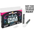 thumbnail image 4 of Chalky Crown - Liquid Chalk Markers for Blackboards Sign Window 6mm Rev Tip - White, 10 Packs, 4 of 5