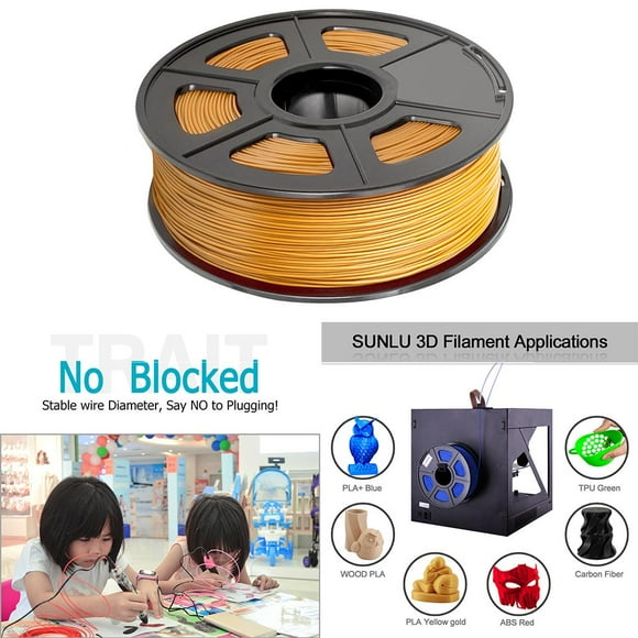 filamenti ABS Sanlu De 1,75 Mm Para Impresora 3D, Precisión Dimensional +/- 0,02 Mm, Carrete De 1 Kg (2,2 ), filamenti ABS 1,75 Utilizado I dorado CUTICAT Impresora 3D filamento Consumible
