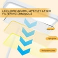 thumbnail image 4 of Clip Lamp Battery Operated USB Rechargeable Reading Light | 3 Brightness Modes | 30 LED Eye-Caring Adjustable Goose Neck Desk Bed Clip-On | Portable White | 1 Pack | 14.37"x6.1"x4.72", 4 of 9