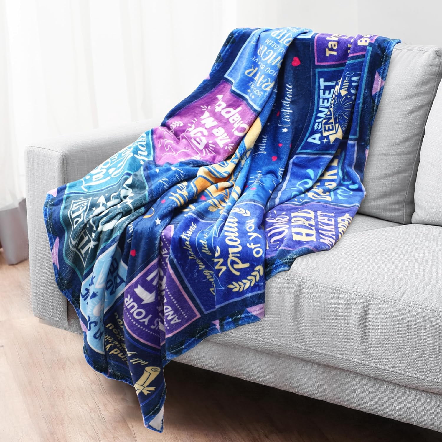 Graduation Gifts 2024 Throw Blanket - Graduation Gifts for Him Her, Birthday Graduate Gift for Granddaughter from Grandma, College Graduation Blankets for Daughter Son Friends 50"x60"