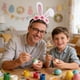 thumbnail image 5 of Diadema de conejo de Pascua con orejas de liebre para mujeres, niñas y niños, diademas antideslizantes con orejas de conejo y purpurina azul, suministros de decoración para fiestas de Pascua, accesori, 5 of 6