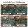 thumbnail image 7 of ODIKA 8'x10' Washable Area Rug Non-Shedding, Easy Care, Teal Gold Enchanted Forest and Floral Design Elegant Nighttime Scenery with Starry Sky for King Size Bedroom Under Bed, Master Suite, 7 of 7