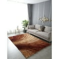 thumbnail image 6 of 132"*96" Hand Tufted Area Rug, 3D Shaggy Fluffy Non-Slip Carpets for Living Room Bed Room Guest Room,  Aesthetic Bedroom Home Decor Furry Shag Throw Nursery Rug for Dorm, Brown, 6 of 6