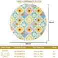 thumbnail image 3 of Pioneer Flower Floral Print Pattern Round Tablecloth 60 X 60 Inch, Wrinkle Resistant Wipeable Table Cloth for Kitchen Dining Picnic Patio Party, 3 of 6