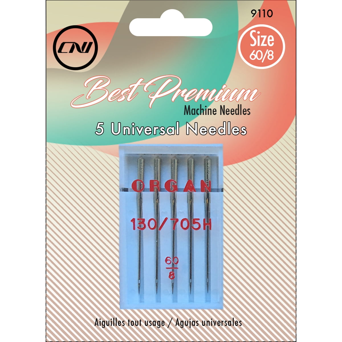 Clover Universal Sewing Machine Needles 5/Pkg Size 60/8