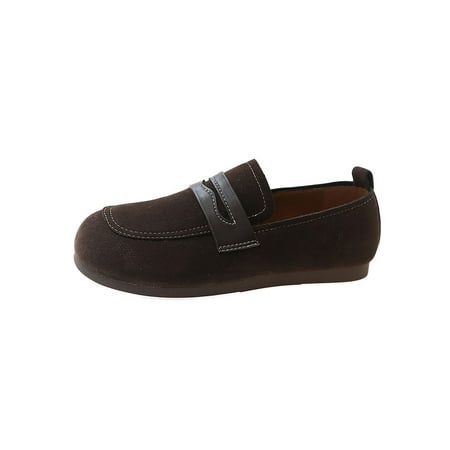 

Daeful Ladies Flats Non-slip Flat Shoes Slip On Loafers Lightweight Slip-Resistant Moccasins Walking Casual Shoe Coffee 7.5