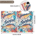 thumbnail image 3 of FORMRS A4 Clipboard Folder with Pen Holder Horizontal Foldable School Office Binder, Yellow Sardines Pattern, 3 of 9