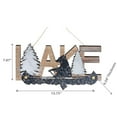 thumbnail image 2 of Wooden Lake & Metal Bear On Canoe Wall Decor, 2 of 3