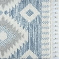 thumbnail image 4 of Luxe Weavers Moroccan Geometric Area Rug Blue 2x7 Braided Fringe Runner Rug, 4 of 6