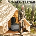 thumbnail image 4 of Outsunny Portable Toilet Foldable for Adults, Grey, 4 of 10