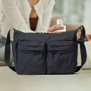 RRJ Casual Messenger Bag Large Capacity Laptop Bag, Multi-Pocket Shoulder Bag for Men Women, Durable Nylon Computer Bag, Water-Resistant Sports Bag for Travel Work Study
