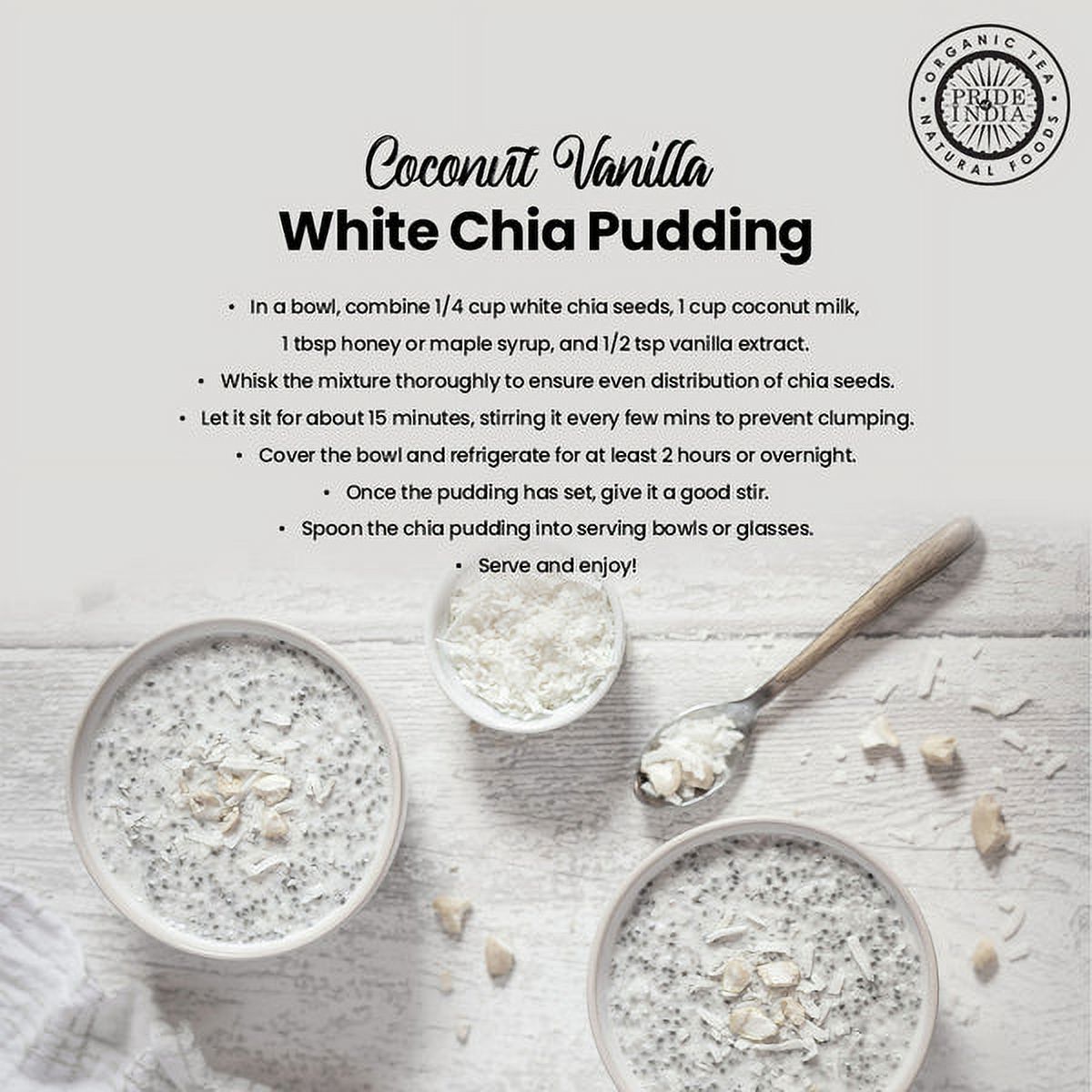 Pride of India Whole White Chia Seeds, 20 oz Jar, Pack of 6