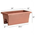 thumbnail image 3 of Root & Vessel Countryside Railing Planter, Terra, 24", 3 of 5