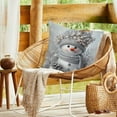thumbnail image 5 of PuSpu Christmas Celebration Supplies Christmas Pillowcase 18x18in 1 Piece Winter Snowman Cushion Cover Christmas Throw Pillowcase Sofa Bed Home Decoration Christmas Indoor/Outdoor Decoration, 5 of 5