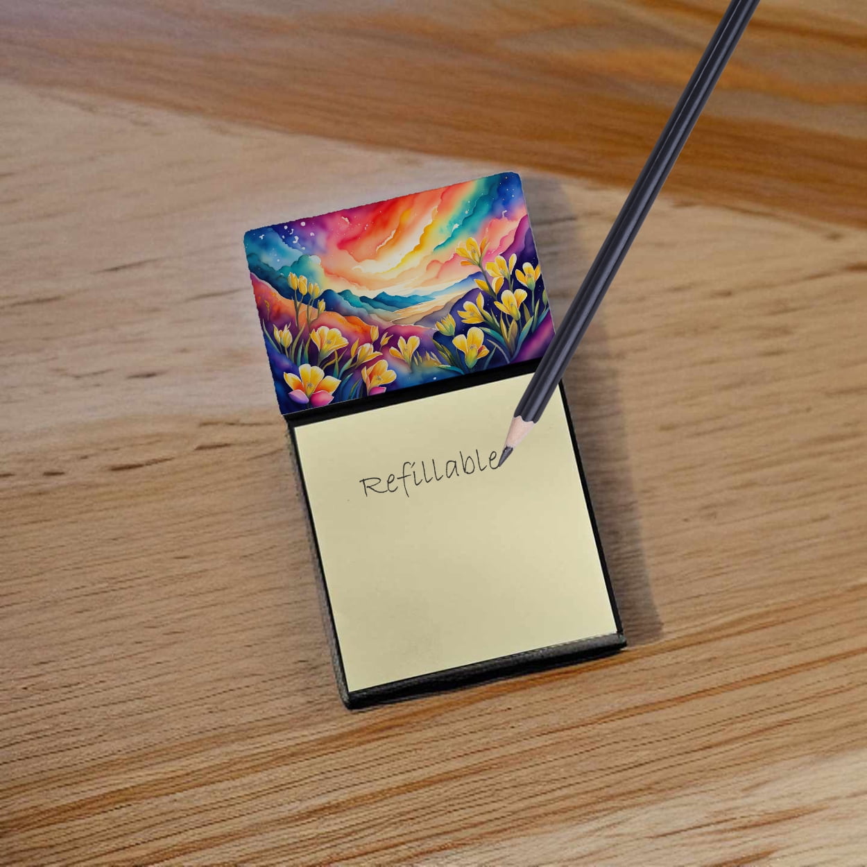 Freesia in Color Sticky Note Holder 3.25 in x 5.25 in