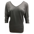 thumbnail image 2 of Yinrunx Oversized T Shirts for Women/ T Shirts for Women 3/4 Sleeve T Shirts for Women V Neck T Shirts Women T Shirt Dresses for Women Summer T Shirts for Women Fashion V Neck Blouses Shirts for Women, 2 of 6