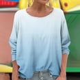 thumbnail image 2 of WRKEKC T-Shirts à Manches Longues pour Femmes, Chemises à Manches Longues pour Femmes, T-shirt Tendance Confortable à Manches Longues à Col Rond Dégradé Imprimé pour Femmes Grande Taille, 2 of 6