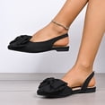 thumbnail image 6 of Willtoo Bow Pointed Toe Dress Flat Shoes for Women Elastic Back Slingback Flats Fashion Casual Adjustable Ankle Strap Shoes, 6 of 6