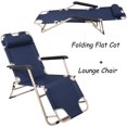 thumbnail image 3 of 2 Pack Portable Chaise Lounge Chair Flat Folding Outdoor Recliner Chair for Camping Beach Pool, 60"(L) x19(W) …, 3 of 13
