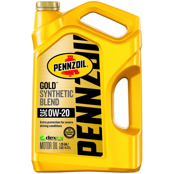 Pennzoil Gold 0w Synthetic Blend Motor Oil 5 Quart Walmart Com Walmart Com
