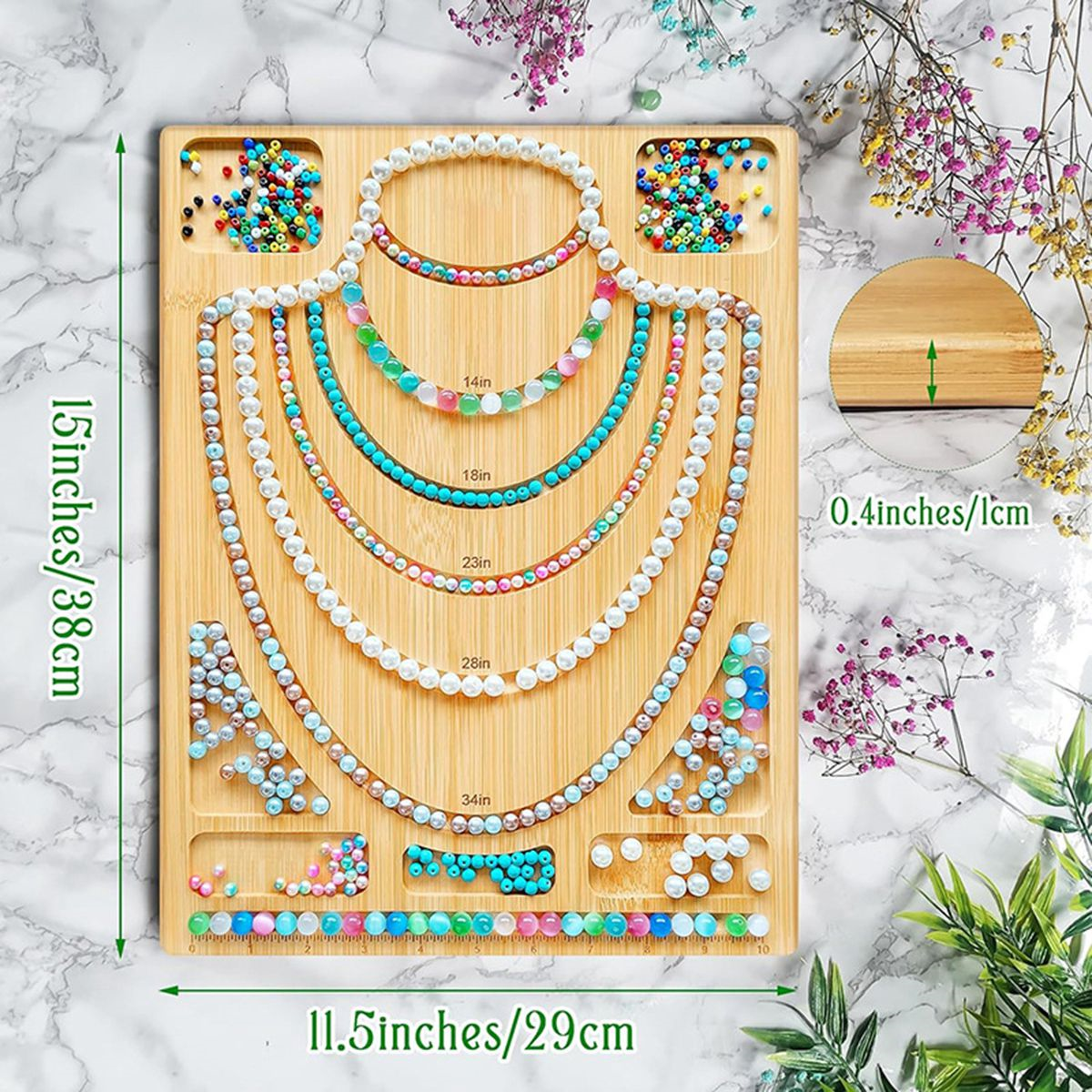 Combo Beading Board for Jewelry Bracelets Necklaces Making, Bead Design Board for Jewelry Making, Bead Plate