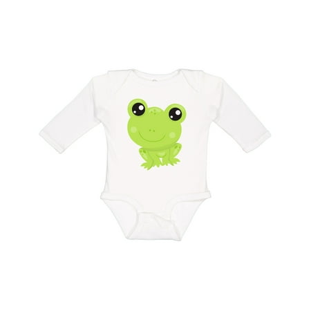 

Inktastic Cute Frog Little Frog Baby Frog Green Frog Gift Baby Boy or Baby Girl Long Sleeve Bodysuit
