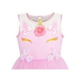 thumbnail image 4 of Girls Dress Unicorn Holiday Pink Tulle Princess Party 4 Years, 4 of 7
