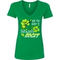 thumbnail image 3 of Inktastic Are You Ready to Shamrock? Fun St. Patrick's Day Women's V-Neck T-Shirt, 3 of 5
