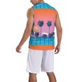 thumbnail image 2 of Sikiie Beach with Palm Trees Basketball Jersey Reversible Men's Mesh Athletic Sports Shirts Training Practice S-4XLLarge, 2 of 6