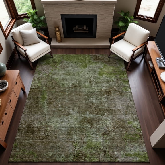 Addison Rugs Mayfield Premium Machine Washable Transitional Modern Mocha Rectangle Rug, 10' x 14'
