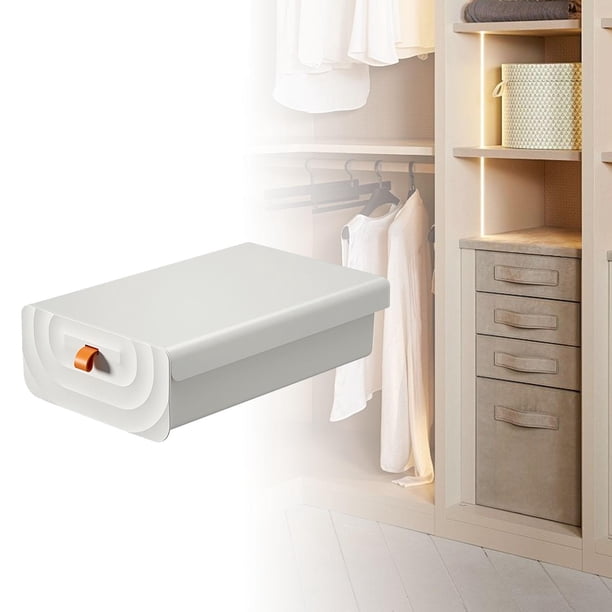 Divisores organizadores de ropa interior, armario, cajón de ropa, armario, caja de almacenamiento para sujetadores, calcetines, corbatas, cinturones Blanco