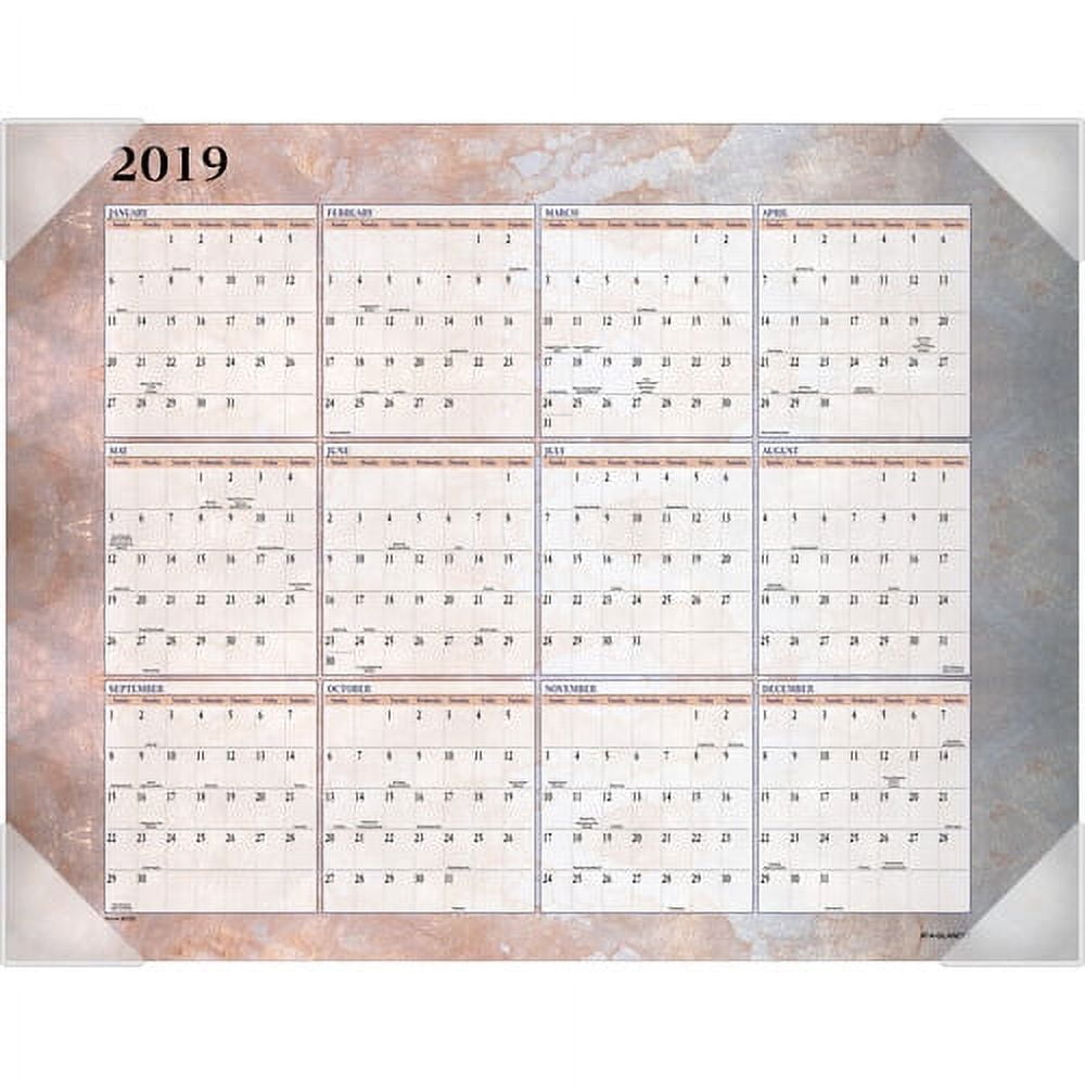 At-A-Glance Monthly Desk Pad Julian Dates - Monthly - 1 Year - January 2022 till December 2022 - 1 Month Single Page Layout - 22" x 17" Sheet Size - 2.43" x 2.25" Block - Desk Pad - Rose, Gray, Burgun