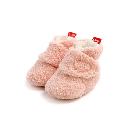 

SIMANLAN Infant Baby Soft Fleece Slippers Lightweight Indoor House Shoes for Toddler Girls