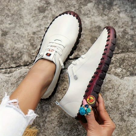 

Everyday Elegance: Versatile Lightweight Women s Sneakers - Comfy Non-Slip Sole All-Season Lace-Ups-40